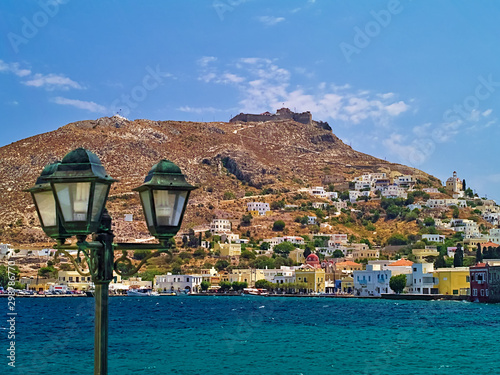 Agia (Saint) Marina village in Leros island, Dodecanese, Greece. photo
