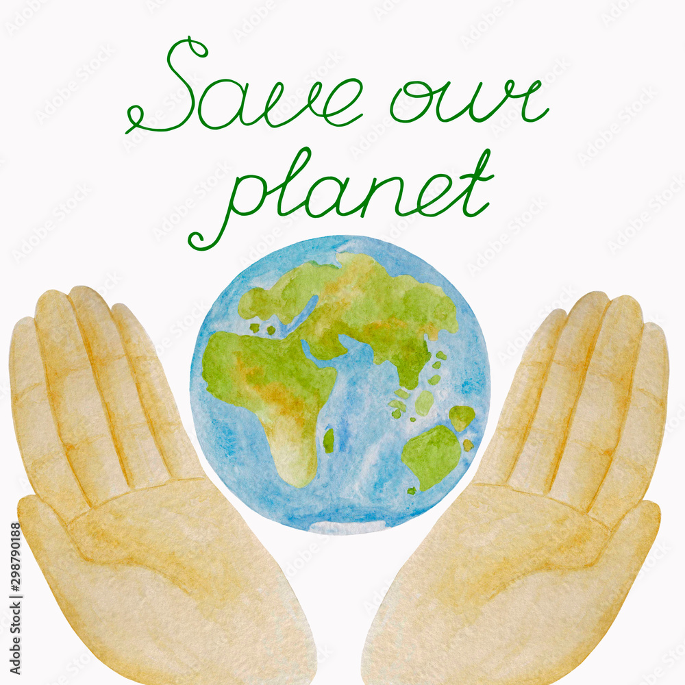 Save planet earth poster Royalty Free Vector Image
