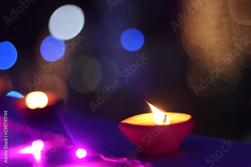 candles on black background