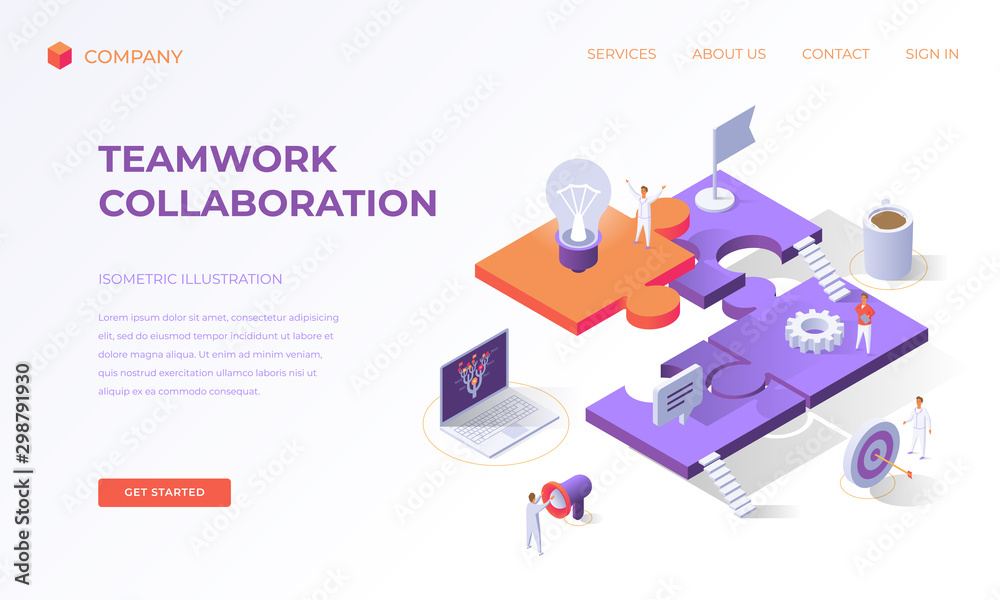 Landing page for teamwork collaboration