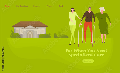 Nursing house landing page