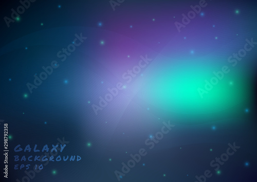 Galaxy background aurora wave design modern light with curve line flow style
