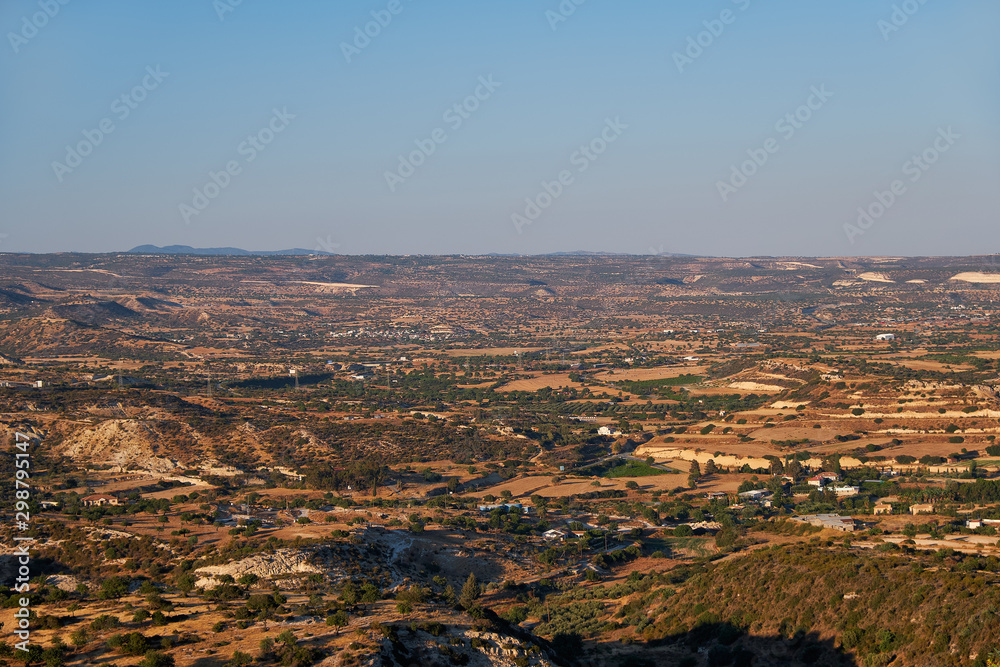 The view of the countryside of Limassol district. Cyprus