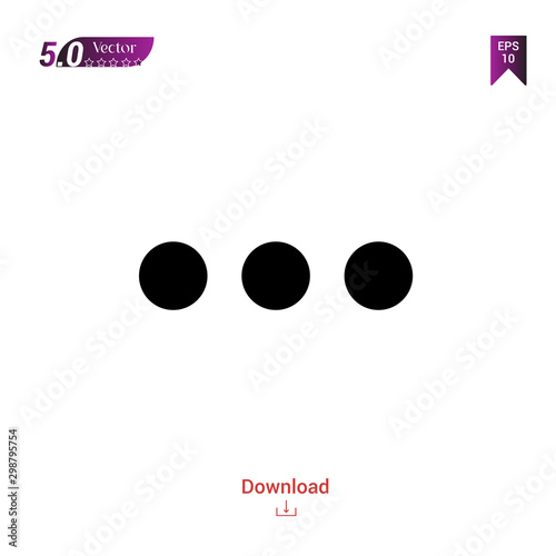 Outline Black ellipsis  icon. ellipsis icon vector isolated on white background. Graphic design, material-design icon, mobile application, logo, user interface. EPS 10 format vector