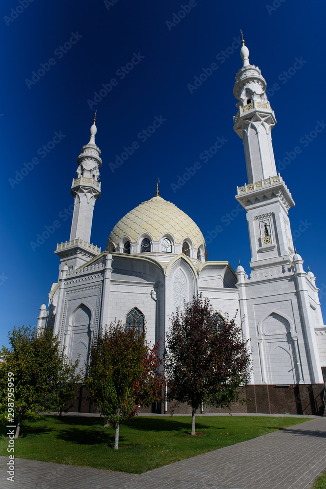 New beautiful white mosque in Bolgar, Tatarstan, Russia