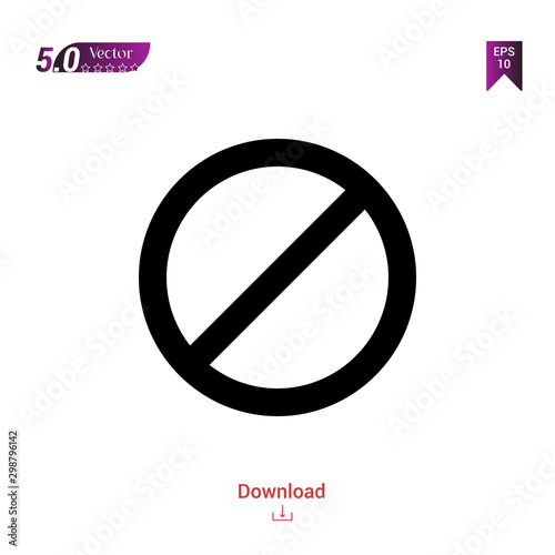 Outline Black do-not-disturb-rounded-sign icon vector isolated on white background. Graphic design, material-design icon, mobile application, logo, user interface. EPS 10 format vector