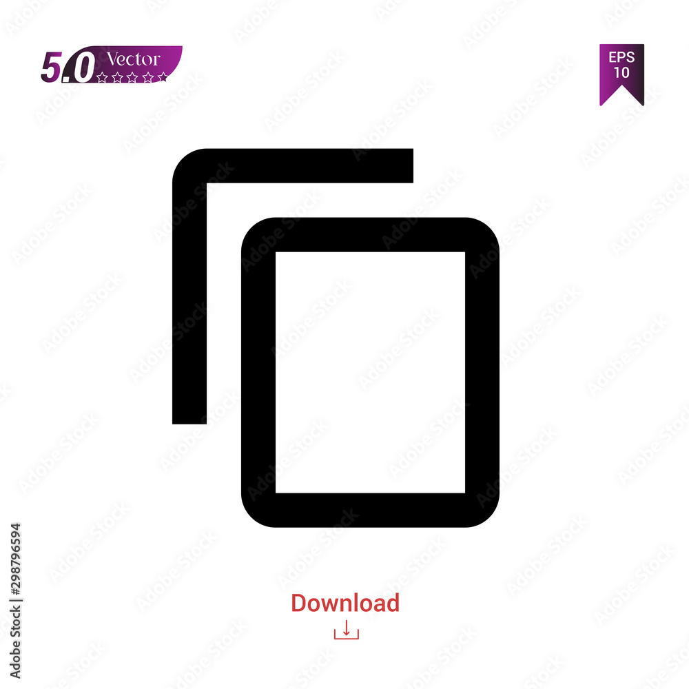 Outline Black copy-content icon vector isolated on white background. Graphic design, material-design icon, mobile application, logo, user interface. EPS 10 format vector Outline Black copy-content icon vector isolated on white background. Graphic design, material-design icon, mobile application, logo, user interface. EPS 10 format vector