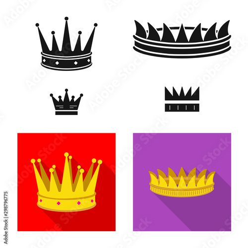 Isolated object of medieval and nobility symbol. Collection of medieval and monarchy stock symbol for web.