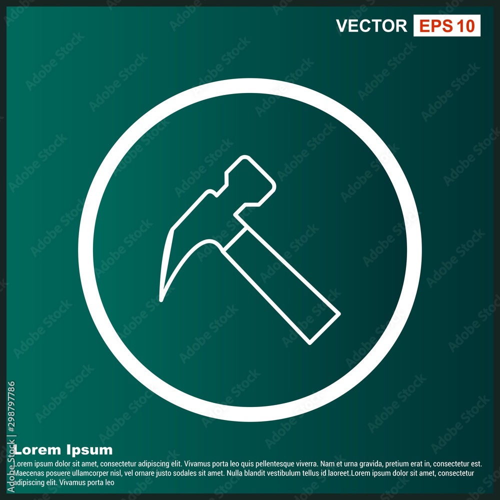 Hammer Icon For Your Design,websites and projects.