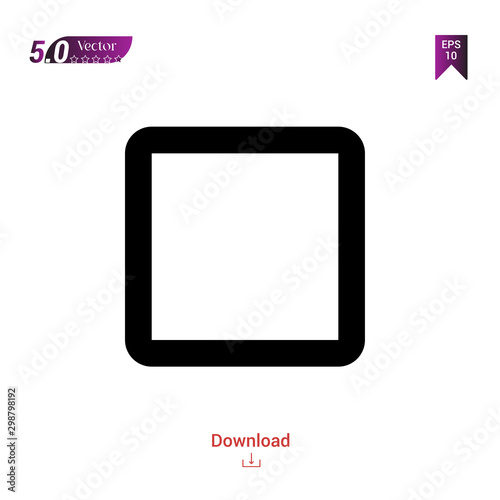 blank-check-box  icon vector isolated on white background. Graphic design, material-design icon, mobile application, logo, user interface. EPS 10 format vector