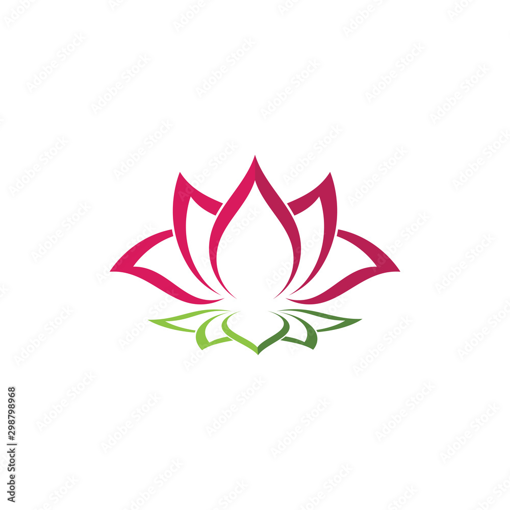 Beauty Vector Lotus flowers design logo Template