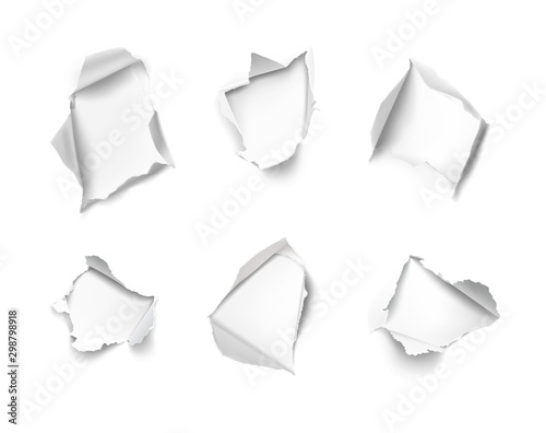 Realistic hole in paper. Vector illustration element ready for your design.	EPS10.