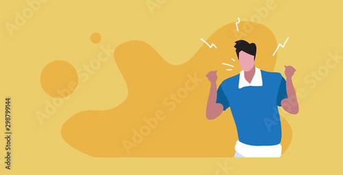 angry furious businessman screaming frustrated stressed man yelling rage stress concept sketch portrait horizontal vector illustration
