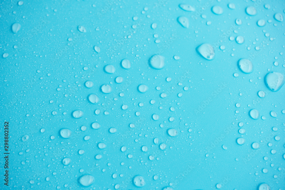 Water drops on blue background. Water drops on blue background.
