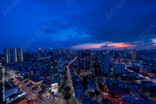 Singapore Cityscape at magic hour
