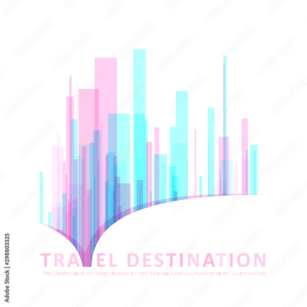 Page of travel destination for a website