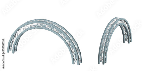 Arch Truss. Isolated on white background. Vector illustration.