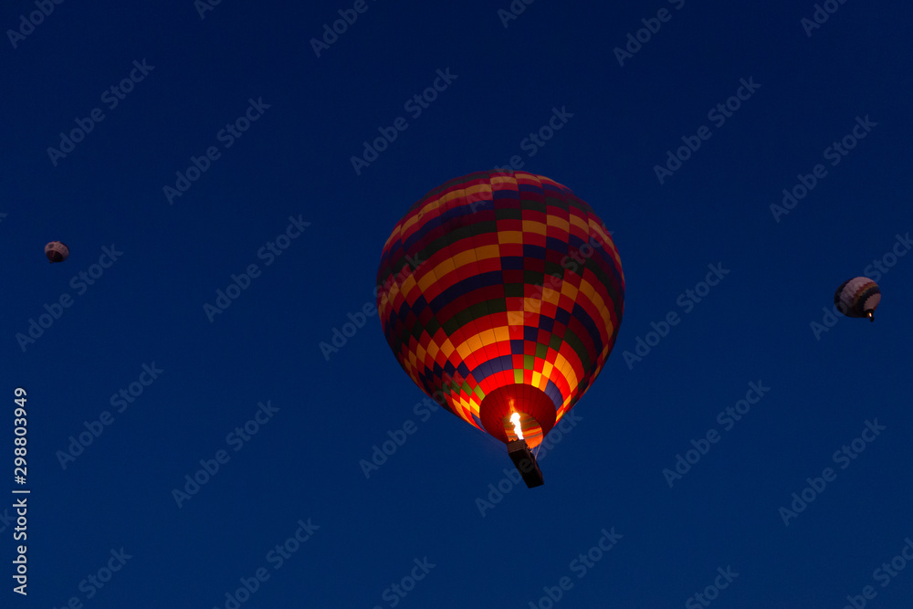 hot air balloon in the morning sky hot air balloon in the morning sky