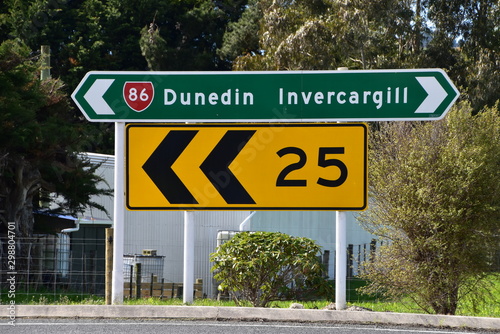 Traffic sign in New Zealand