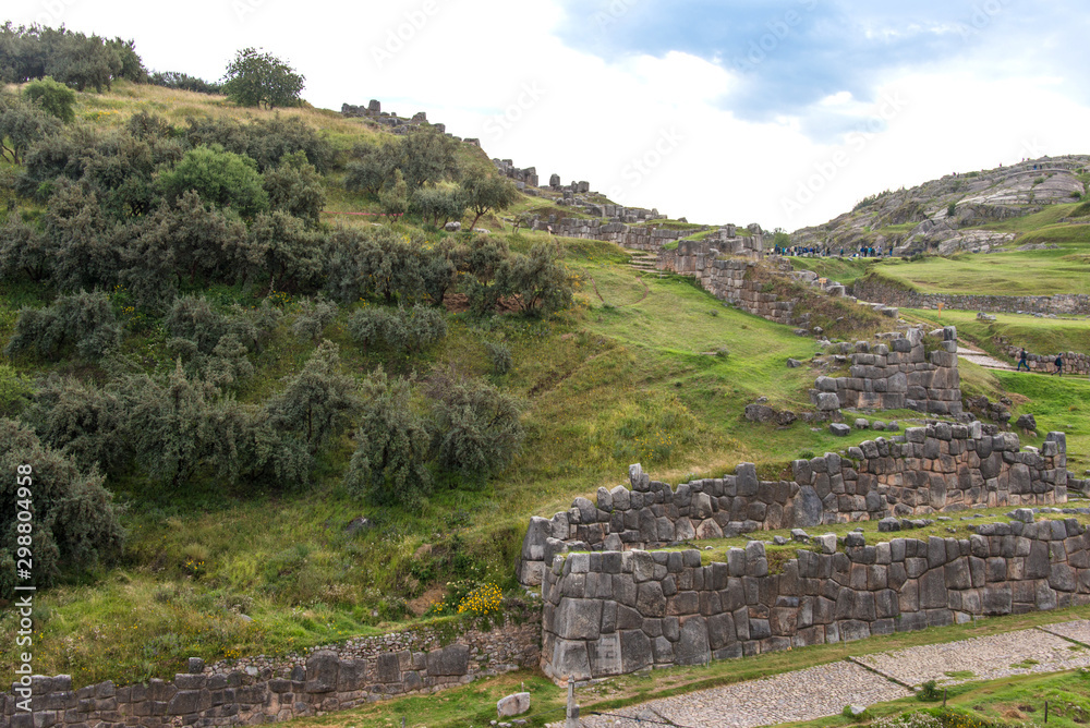 Obraz premium Sacsayhuaman is a citadel on the northern outskirts of the city of Cusco, Peru, the historic capital of the Inca Empire