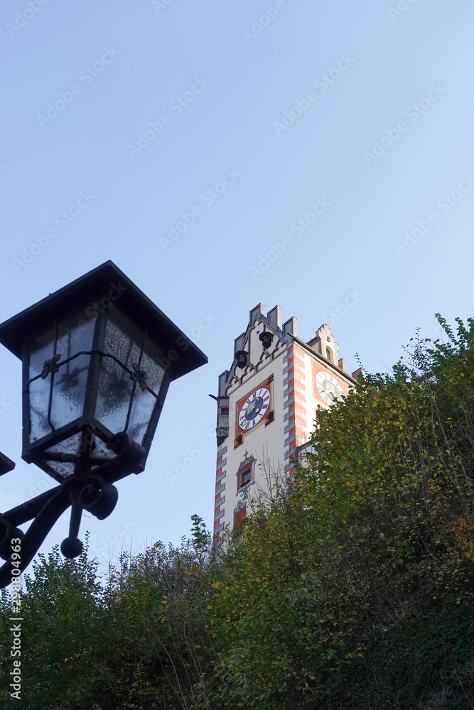 Füssen - Turm der Basilika St- Mang mit Laterne Füssen - Turm der Basilika St- Mang mit Laterne