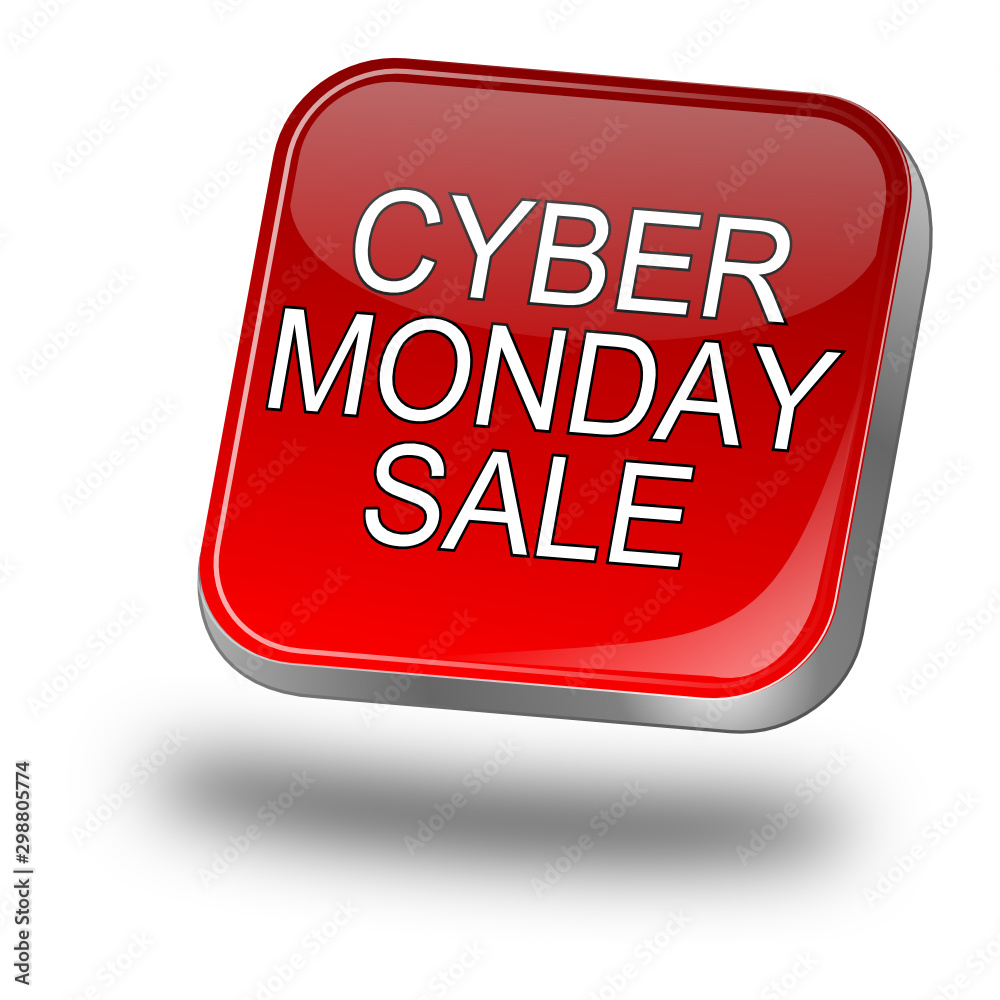 Cyber Monday Sale button - 3D illustration Cyber Monday Sale button - 3D illustration