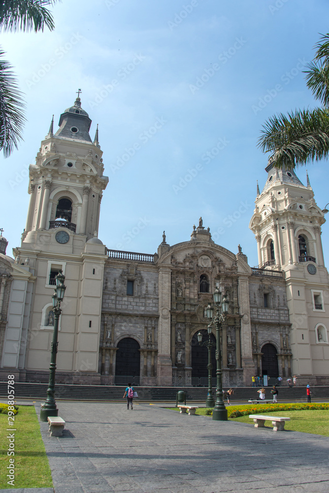 Facade of Cathedral of Lima (Peru)