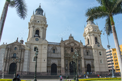 Facade of Cathedral of Lima (Peru)