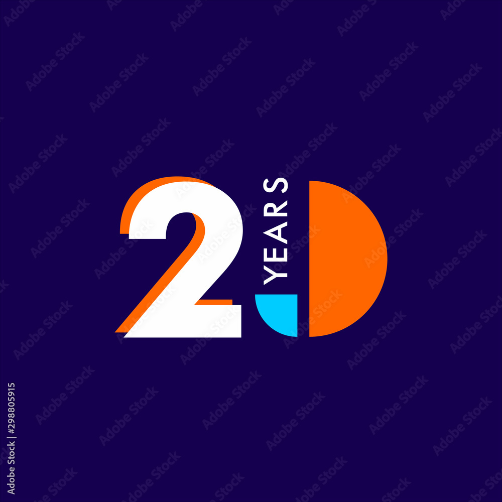 20 Years Anniversary Celebration Vector Template Design Illustration 20 Years Anniversary Celebration Vector Template Design Illustration