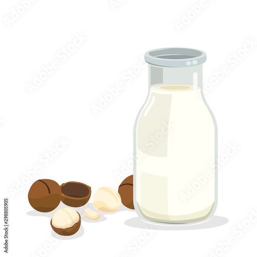 a bottle of macadamia milk