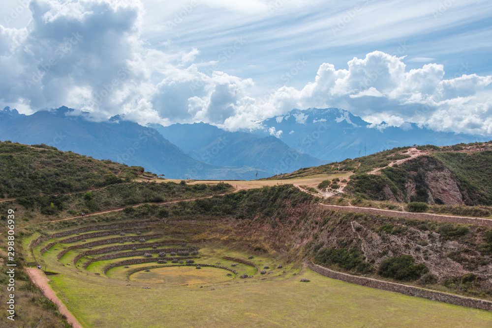 The Incan terraces at Moray (Peru)