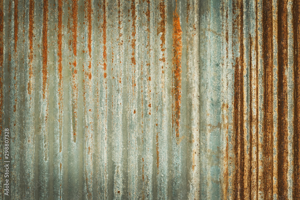 Old zinc wall texture background, rusty on galvanized metal panel ...