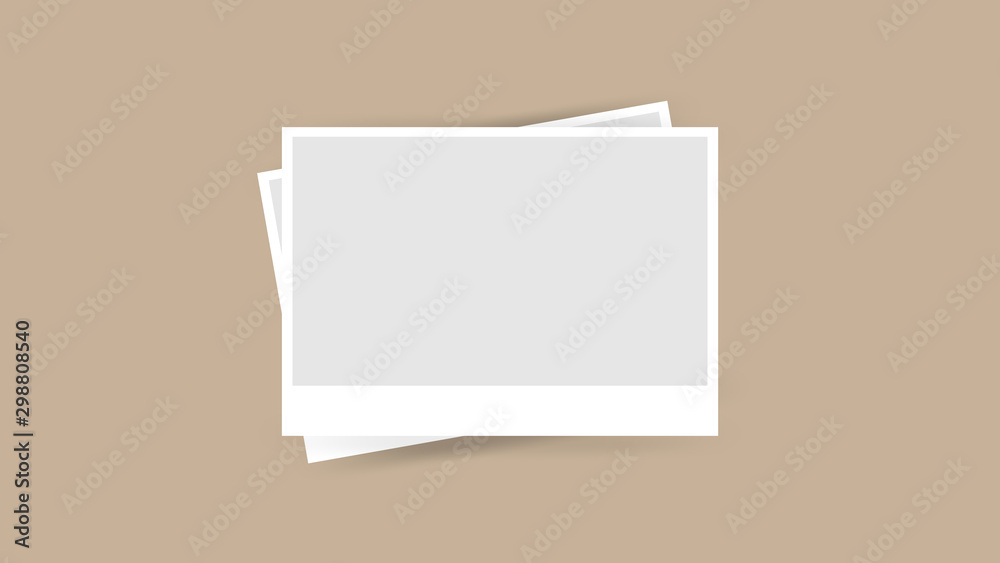 Photo Frame Template Isolated On Brown Background Frames Photo