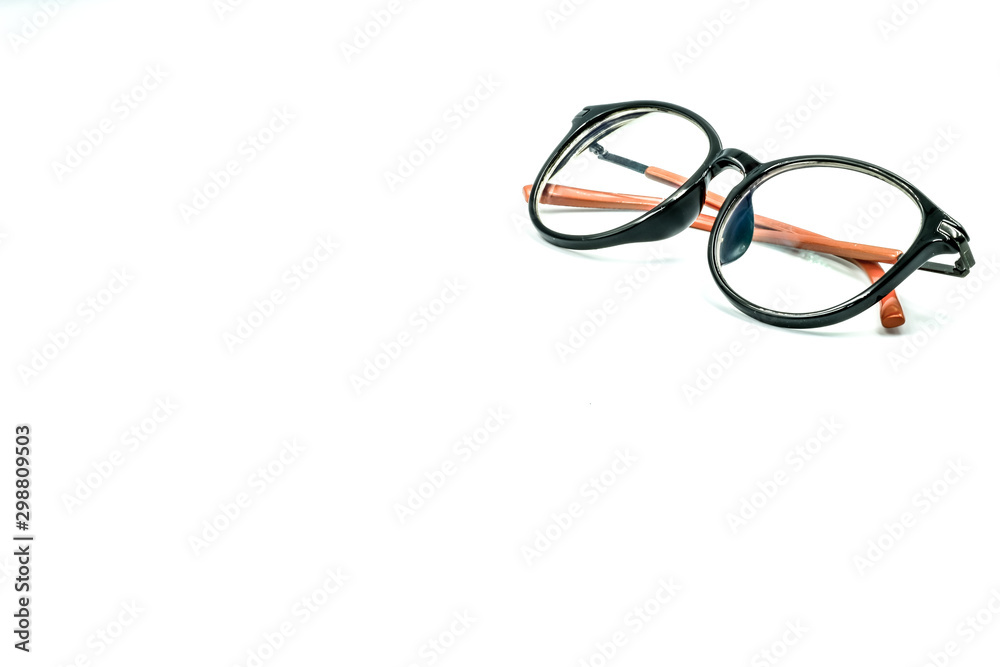 Round Glasses Women.Already used The image is sharp close.Is a good background.Suitable for use. Round Glasses Women.Already used The image is sharp close.Is a good background.Suitable for use.