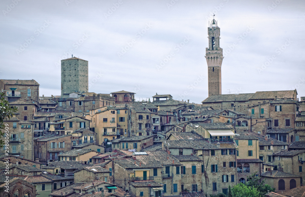 Panorama of Siena, Tuscany Italy