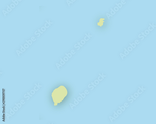 Karte von Sao Tome und Principe mit Schatten