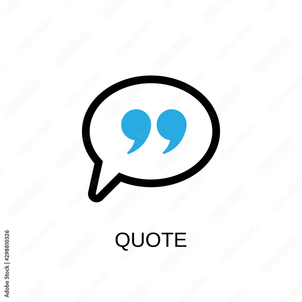 Quote icon. Quote symbol design. Stock - Vector illustration can be used for web.