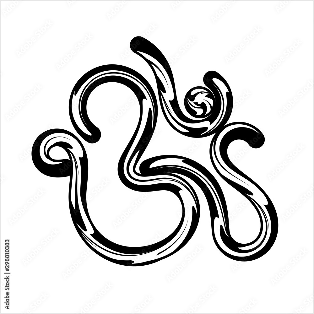 Obraz premium Aum (Om) The Holy Motif Calligraphic Style