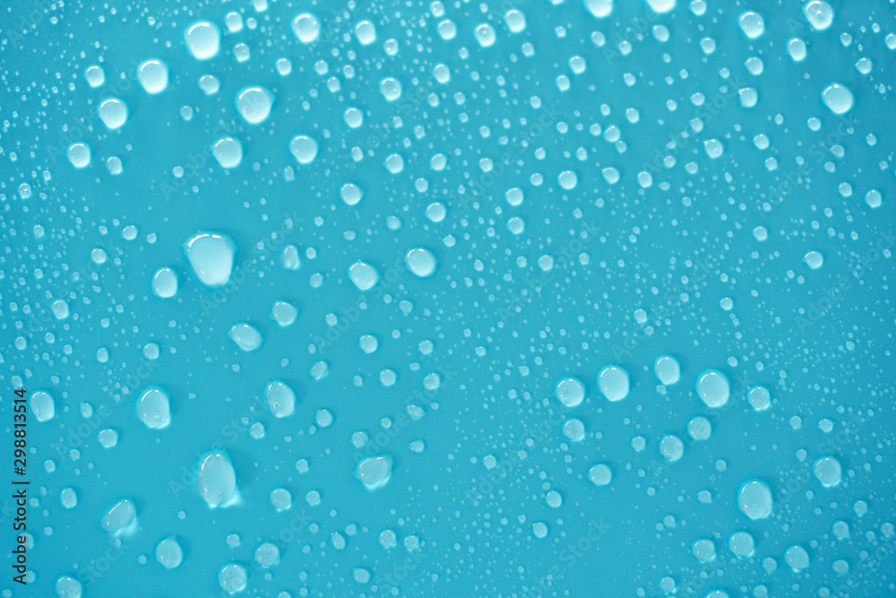 Water drops on blue background. Water drops on blue background.
