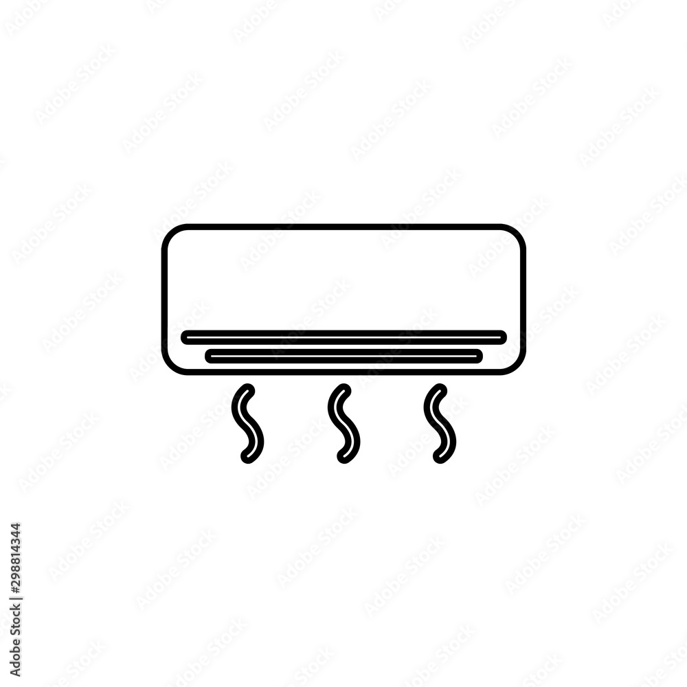 air conditioner icon. vector flat illustration air conditioner icon. vector flat illustration