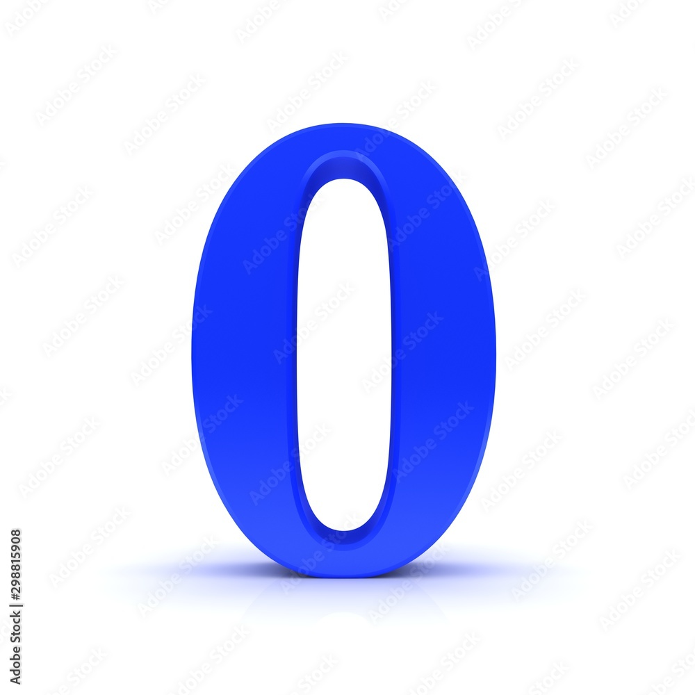 0 zero number 3d blue sign figure numeral 0 zero number 3d blue sign figure numeral