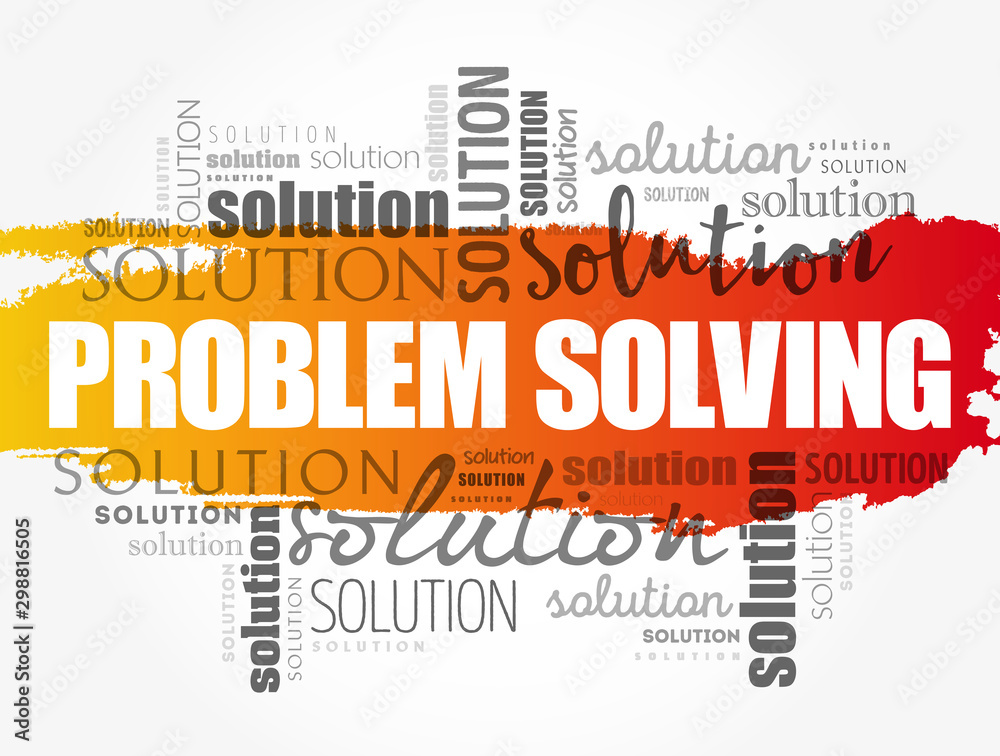 Fototapeta premium Problem solving aid word cloud collage, business concept background
