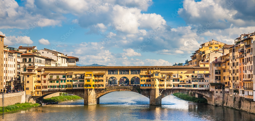 View of the Ponte Vecchio in Florence Tuscany Italy