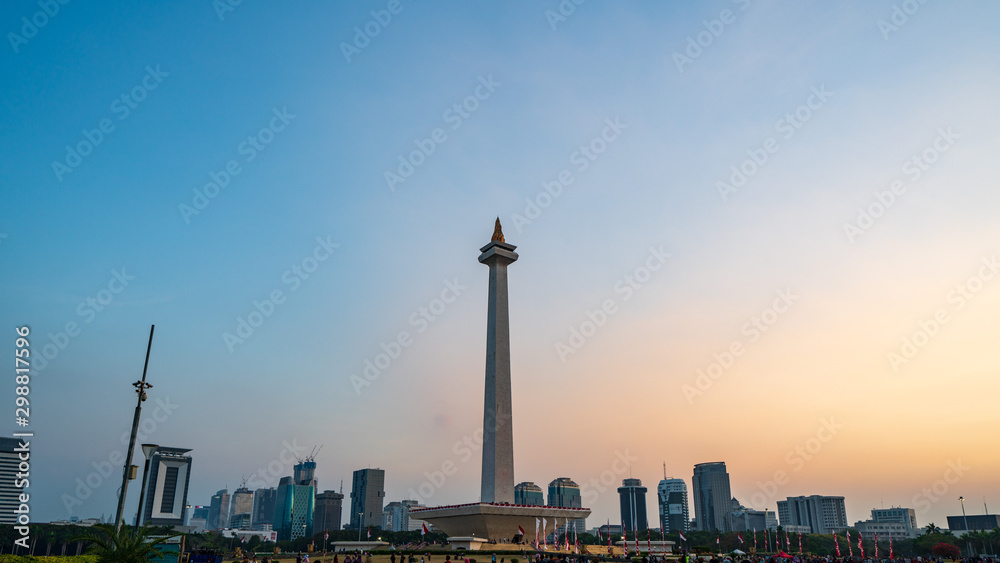 National Monument (Indonesia) at dusk
