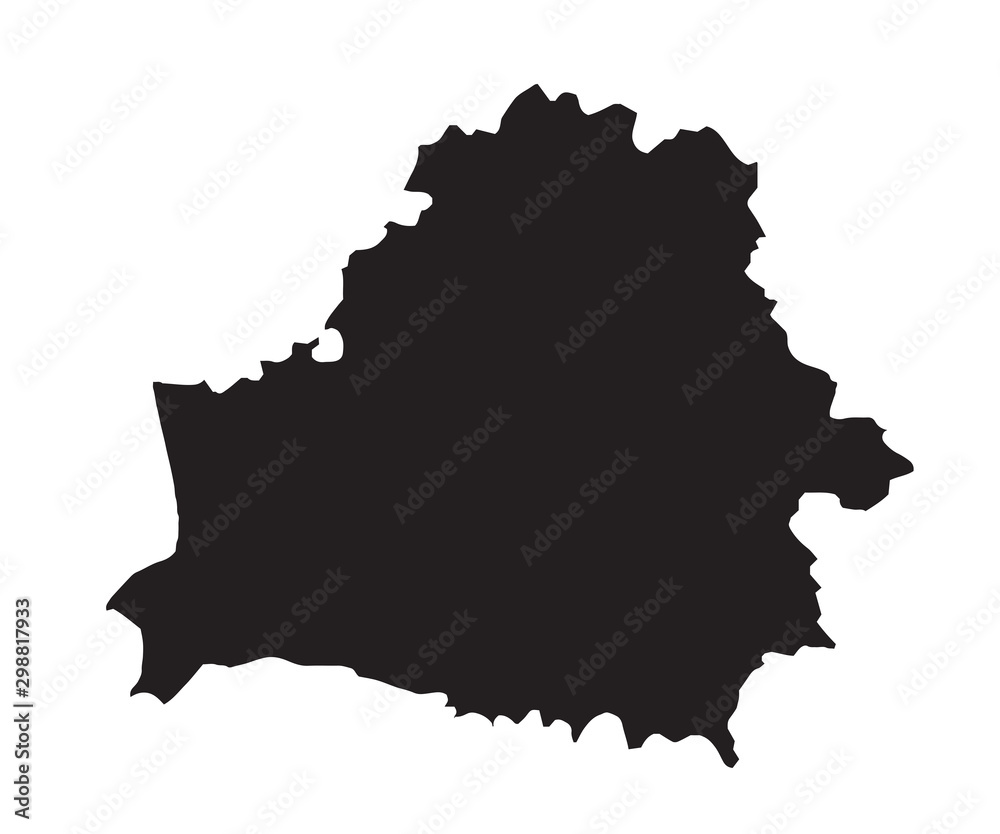 Silhouette Map Of Belarus