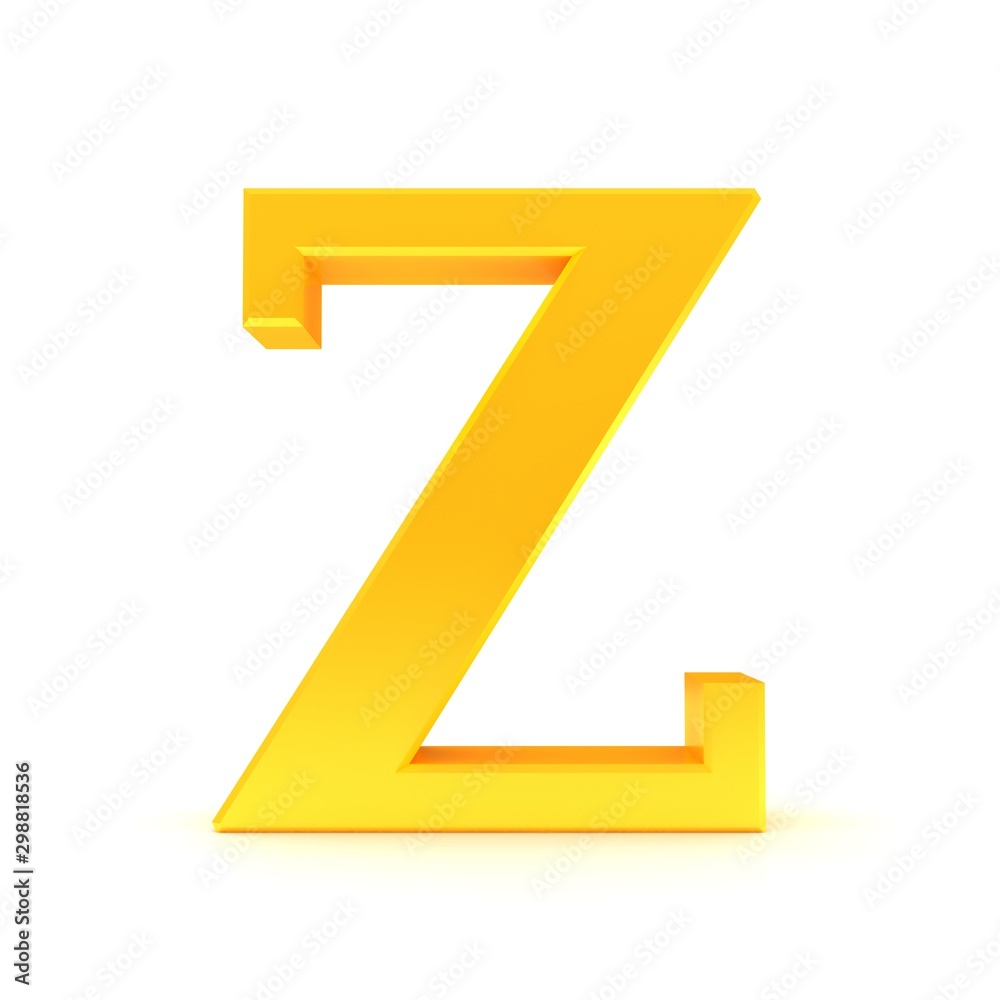 golden letter Z 3d sign alphabet character text gold capital font isolated on white background golden letter Z 3d sign alphabet character text gold capital font isolated on white background