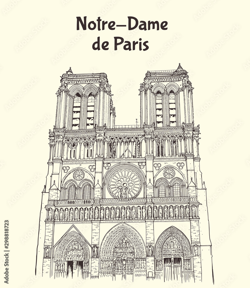 Notre Dame de Paris Cathedral in France