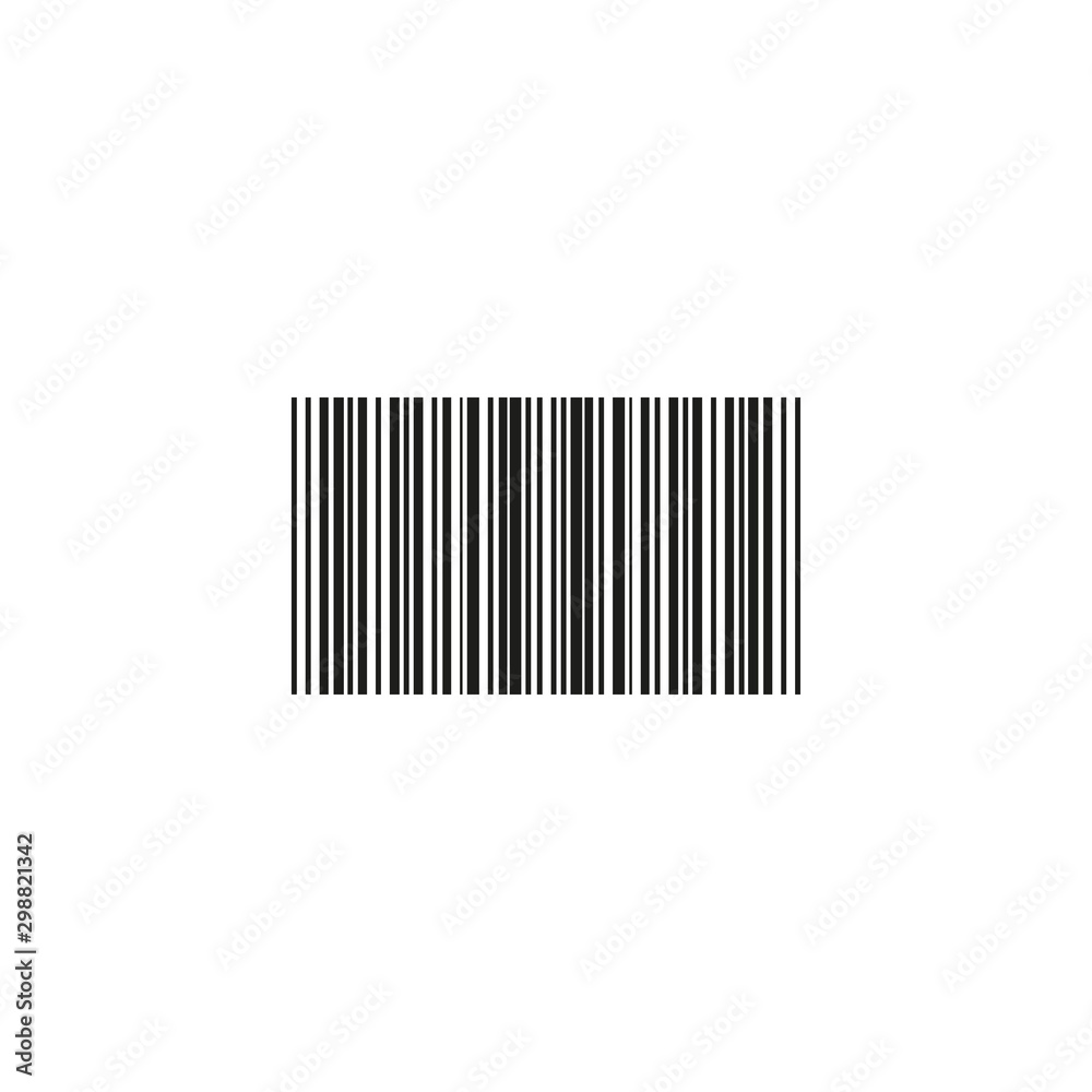 barcode icon isolated on a white background
