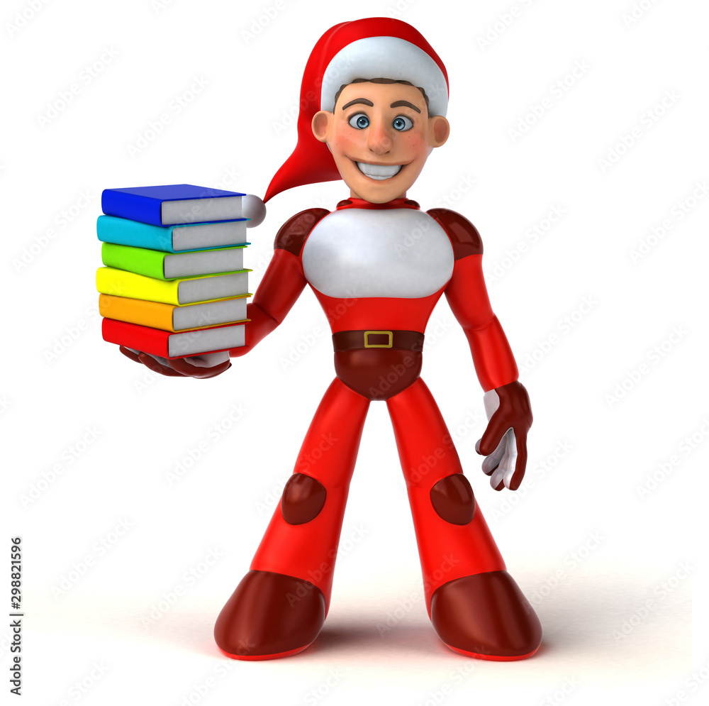 Fun Super Santa Claus - 3D Illustration Fun Super Santa Claus - 3D Illustration