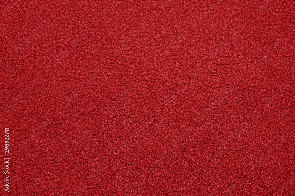 Background texture of red natural leather grain Background texture of red natural leather grain